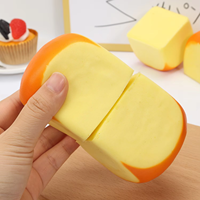 Jouets à presser en mousse PU à rebond lent, simulation de pain, matériau non toxique, jouet sensoriel anti-stress pour enfants et adultes