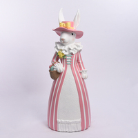 Sculpture de lapin en fibre de verre élégante de grande taille de style moderne Décoration de Pâques pour la statue de lapin Cadeau de fête des enfants