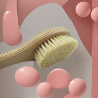 2024 Logo personnalisé disponible en bois de hêtre naturel Sisal poils de cactus brosse en bois de hêtre brosse de bain en sisal