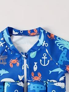 Maillot <span class=keywords><strong>de</strong></span> <span class=keywords><strong>bain</strong></span> flottant pour enfants avec <span class=keywords><strong>bonnet</strong></span> <span class=keywords><strong>de</strong></span> <span class=keywords><strong>bain</strong></span>, manches courtes zippées, imprimé animaux marins, maillot <span class=keywords><strong>de</strong></span> <span class=keywords><strong>bain</strong></span> flottant auxiliaire pour bébé - Product Image 5