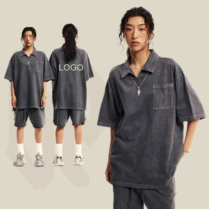 เสื้อยืดแขนสั้นทรงปกติสไตล์วินเทจสำหรับผู้ชาย ผ้าคอตตอน 100% คุณภาพสูง ล้างสีแบบแอซิดวอช - Product Image 4