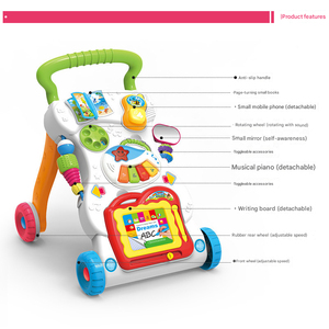 Poussettes pour bébés Walkers 4 en 1 Multifonctionnel Toddler Learning Walking Stroller Activity Center Baby Walker - Product Image 4