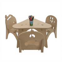 Table d'étude pour enfants, ensemble de table et chaise, au design unique, montessori pour enfants, fabrication de bijoux