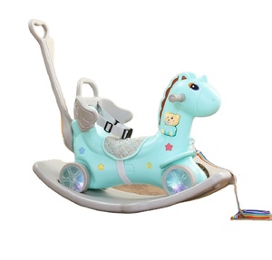 Mainan Kereta Dorong Bayi, Kereta Dorong Bayi Plastik Geser Kuda Goyang - Product Image 1