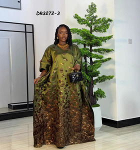 Abito Lungo Elegante <span class=keywords><strong>Verde</strong></span> in Chiffon 2026 Importato dalla Turchia con Motivo Floreale, Ecologico, Lavabile e con Cerniera Decorativa - Product Image 4