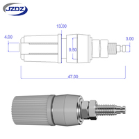 Connecteur banane femelle JZDZ M5 avec filetage 5 mm et prise banane 4 mm pour borne audio d'enceinte J.50012
