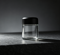 Frascos de Vidrio Cilíndricos Negros con Tapas de Bambú/Vidrio para Lociones, Perfumes y Productos de Cuidado de la Piel, Envases Recargables de 200 ml