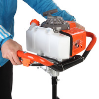 Machine de forage au sol de qualité industrielle 44-5 52CC en acier inoxydable avec moteur 4 temps pour la plantation d'arbres et la pêche sur glace