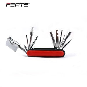 Kit d'outils de réparation de vélos, Surface plaquée nickel 23 en 1, avec extracteur à Rivet de chaîne, support d'induction pour patchs, râpe pour vélo électrique - Product Image 3