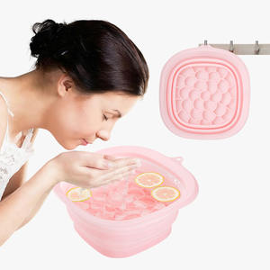 Recipiente Plegable de Silicona para Compresas de Hielo, Producto de Belleza para Exteriores, para Enfriamiento Facial, para Agua Helada - Product Image 1