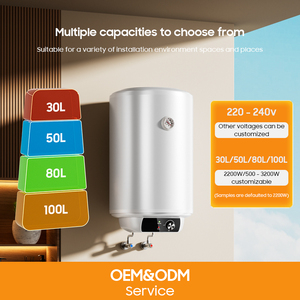 Calentador de Agua Eléctrico de Pared de 30-100 Litros, <span class=keywords><strong>Precio</strong></span> de Fábrica, Carcasa Metálica, Tanque Esmaltado con Termómetro para Uso Doméstico - Product Image 2