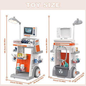 Juego de 26 Piezas de Juguetes Educativos de Plástico para Niños, Carrito Médico de <span class=keywords><strong>Doctor</strong></span> y Dentista - Product Image 6
