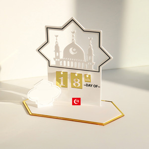 Ramadan islamique compte à rebours calendrier de l'avent acrylique <span class=keywords><strong>Eid</strong></span> <span class=keywords><strong>Mubarak</strong></span> Festival décoration de la maison ornement fête idée <span class=keywords><strong>cadeau</strong></span> - Product Image 1