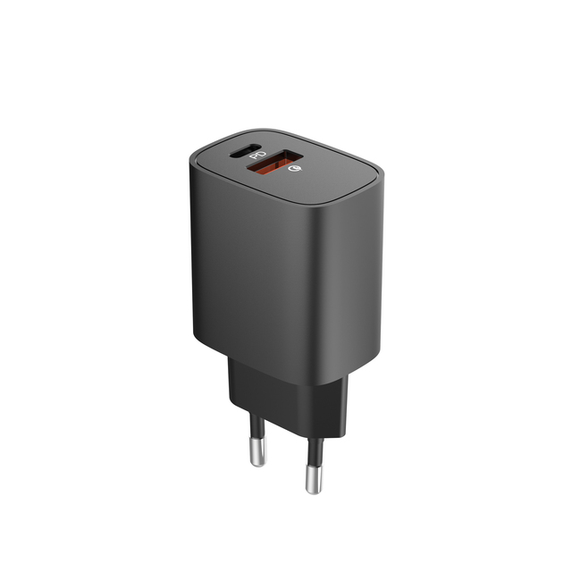 PD 20W USB C Wall Charger Dual Port Fast Charging Power Adapter EU Plug Type C Block for IPhone 17 16 15 14 13 12 Pro Max iPad