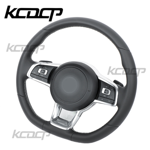 Volante de cuero completo apto para Volkswagen MK7 MK6 GTI GTD GTS GTE GLI <span class=keywords><strong>R</strong></span>-Line <span class=keywords><strong>R</strong></span> Golf7 Golf6 CC Polo Jetta SCIROCCO - Product Image 3