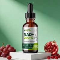 Complément Liquide Liposomal NAD+ Resvératrol à Saveur Naturelle, Marque Privée OEM en Gros, avec Urolithin A pour l'Anti-Âge