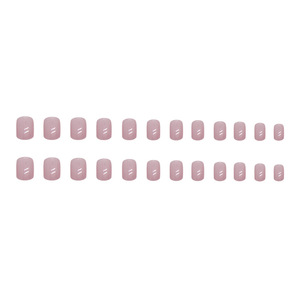 Venta caliente prensa acrílica de lujo en <span class=keywords><strong>uñas</strong></span> rosa púrpura <span class=keywords><strong>uñas</strong></span> postizas cuadradas <span class=keywords><strong>cortas</strong></span> logotipo personalizado <span class=keywords><strong>uñas</strong></span> postizas de <span class=keywords><strong>Color</strong></span> sólido al por mayor - Product Image 5