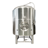 Cuve à bière brillante de 500 L avec enveloppe isolante et boule de pulvérisation CIP pour applications en microbrasserie et brasserie artisanale