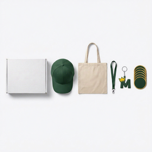 Kit de Marchandises d'Entreprise Personnalisé : Casquette Brodé, Porte-clés PVC, Cordon Tour de Cou, Sac Fourre-tout en Toile dans Boîte d'Expédition – Coffret Cadeau de Bienvenue pour Entreprises - Product Image 1