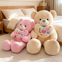 Peluche Ourson Cœur d'Amour Adorable, Jouet en Peluche Doux, Vente en Gros, Peluche Personnalisée, Cadeau et Jouet d'Anniversaire de la Saint-Valentin pour Enfants