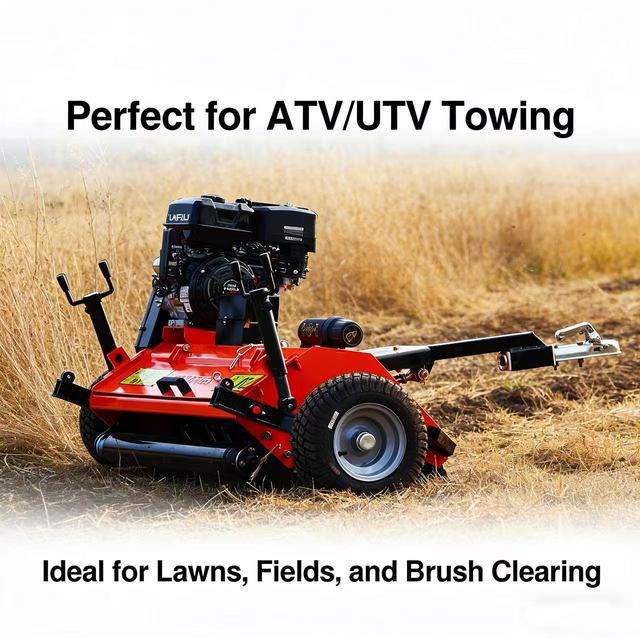 High-Efficiency ATV Mower, Tractor Driven, Adjustable Angle, Complete Agricultural Grass Cutter, 1 Year Warranty
