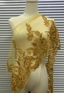 Nuovo Bordo in Pizzo Floreale 3D con Perline di Vetro per Abito da Sposa Velo Uncinetto Fai da Te Accessori di Abbigliamento Produttore all'Ingrosso - Product Image 5