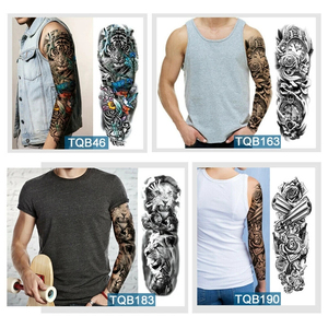 Venta al por mayor completo brazo tatuaje pegatina impermeable tatuajes temporales <span class=keywords><strong>mangas</strong></span> para Mujeres Hombres tatuaje arte corporal 480x17cm - Product Image 6