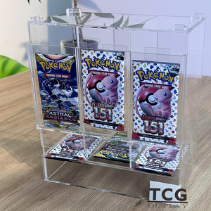 Distributore TCG Pokémon a <span class=keywords><strong>3</strong></span> Scomparti, Custodia in Acrilico di Alta Qualità, Facile Accesso per Pacchetti Booster di Carte Collezionabili - Product Image 3