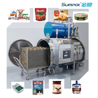 Industriële watersproeireactor |   Autoclaaf sterilisator voor glazen potten met saus, jam en babyvoeding