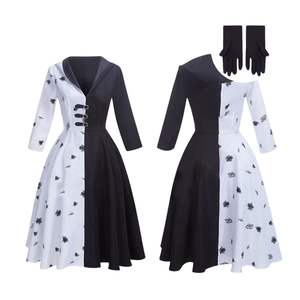 Disfraces de <span class=keywords><strong>Cruella</strong></span> en 3 Estilos, Disfraz de <span class=keywords><strong>Cruella</strong></span> De <span class=keywords><strong>Vil</strong></span> para Niñas, Traje de Fiesta para Halloween - Product Image 2