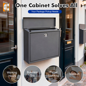 Cassetta Postale da Parete per Esterni, Stile Giapponese, per Appartamenti, Consegna Pacchi, Sicura, Durevole, in Acciaio Inox, Capacità 12L, con Chiave - Product Image 4