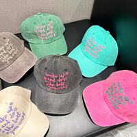 Gorra de Béisbol de Algodón Lavado de 6 Paneles con Bordado 3D Puff y Logotipo Personalizado, Sin Estructura, para Hombre y Mujer, Venta al por Mayor, Diseño Argyle con Letras Comunes
