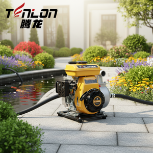 Pompe à eau carrée à essence 2,5 CV WP15, entrée 40 mm, débit 12 m³/h, hauteur de refoulement 25 m pour l'irrigation des petites exploitations agricoles en Indonésie, Thaïlande, Philippines. - Product Image 1