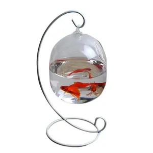 2019 new design transparent hanging glass terrarium globe/ fish bowl glass