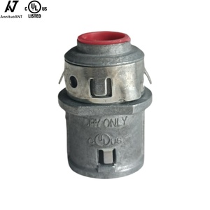 3/8 \ "kẽm Die Cast cứng nhắc MC cáp kết nối cách điện họng bạc Push-in ống dẫn Phụ kiện cho chúng tôi thị trường - Product Image 1