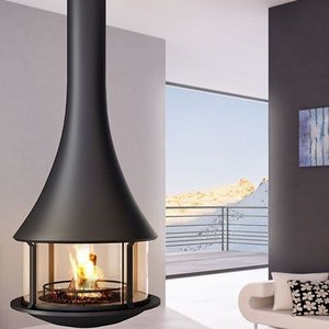 Chimenea Suspendida Independiente con Vista Giratoria de 360 Grados, Simulación de Llama de <span class=keywords><strong>Fuego</strong></span> Real Multicombustible, Estufa Atomizadora - Product Image 3
