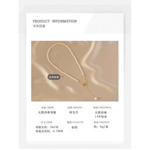 Collar de Perlas de Agua Dulce Clásico para Mujer WENCHI, 450g, Estilo Natural y Delicado - Product Image 2