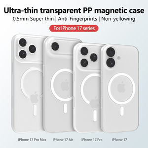 Custodia Magnetica Sottile e <span class=keywords><strong>Trasparente</strong></span> Twins per <span class=keywords><strong>iPhone</strong></span> 15 16 17 Pro Max, <span class=keywords><strong>Cover</strong></span> Minimalista Anti-Ingiallimento da 0,6mm in PP - Product Image 3