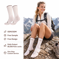 Chaussettes de sport de haute qualité respirantes et écologiques en laine mérinos pour usage quotidien ou randonnée, avec logo personnalisable, style tricoté