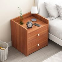 Table de chevet moderne de style nordique, écologique et durable, en bois, avec 2 tiroirs, mini-meuble de rangement pour appartement, salon ou hôtel