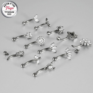 Piercing de Ceja de Titanio Curvo, Pequeño Anillo para Ceja, Joyería Labret para Labio, Piercing Pequeño para Ombligo, para Mujeres y Hombres, 16g - Product Image 4