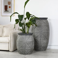 Pots à fleurs en fibre de verre modernes, durables et écologiques de grande taille pour la décoration des plantes d'hôtel, de restaurant, de sol, d'extérieur et d'intérieur
