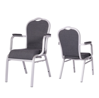 Chaises d'hôtel en alliage d'aluminium de haute qualité Fauteuils pour salle à manger Bureau Réunions Formation Banquets Mariages VIP