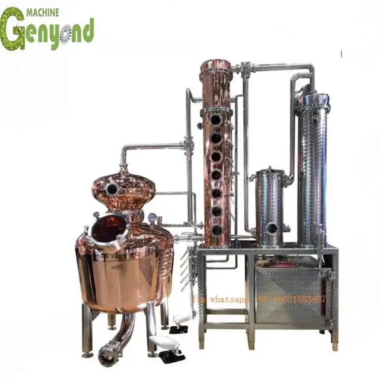 Red Copper Alambic Alcohol Distillation Equipment Vodka Distillery for Sale Alcohol Distiller