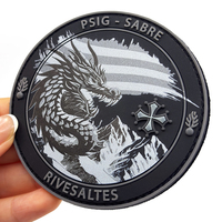 Patchs en PVC plastique personnalisés, impression UV, avec fermeture auto-agrippante en silicone, à coudre ou thermocollants, souples, 2D 3D, logo circulaire en relief, patch rond pour chapeaux