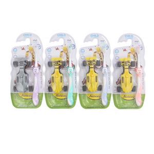 Toptan İngilizce Versiyon Sevimli Bebek Diş Fırçası Karikatür Köpek Tasarımlı Yumuşak Kıllar Plastik Saplı Çocuk Diş Fırçası Oyuncak Araba ile - Product Image 1