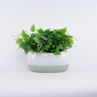Pot de fleurs en céramique émaillée sable, design simple, luxueux et moderne, durable, de haute qualité, pour jardin intérieur/extérieur, pépinière et centre commercial