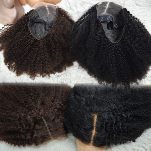 Promoción de $90 Letsfly, Pelucas de Encaje 5x5 Afro Rizadas con Densidad del 250%, Sin Pegamento, SDD # 2 pelucas fáciles de usar de cabello humano 100% natural negro de 16 pulgadas - Product Image 6