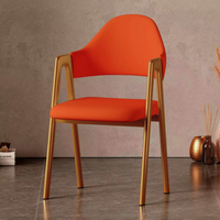 Chaises de salle à manger en cuir et métal modernes de haute qualité pour la maison, le bureau, l'hôtel, l'appartement et l'utilisation commerciale dans les restaurants