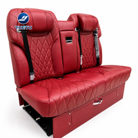 Canapé-lit électrique pour banquette arrière de fourgonnette ou de monospace avec massage, chauffage, ventilation et repose-jambes électrique